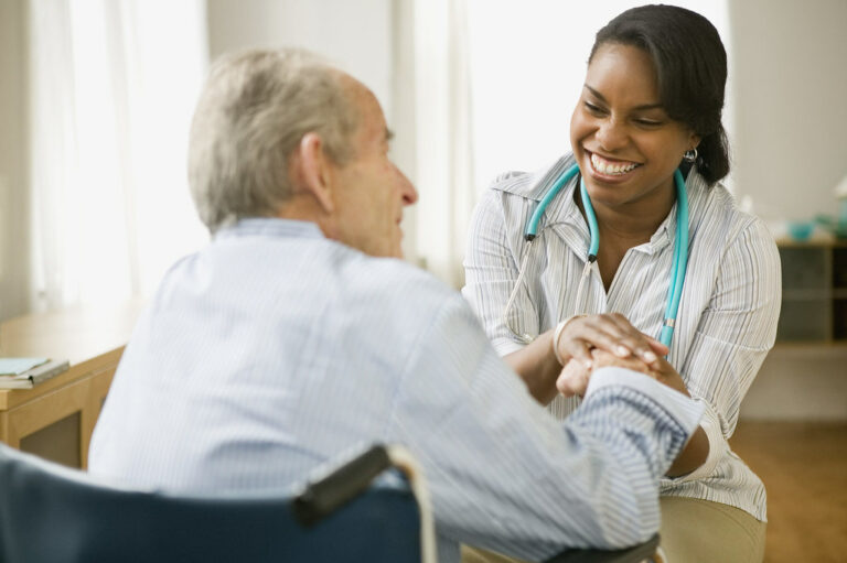 Doctor diagnosing Alzheimer's patient